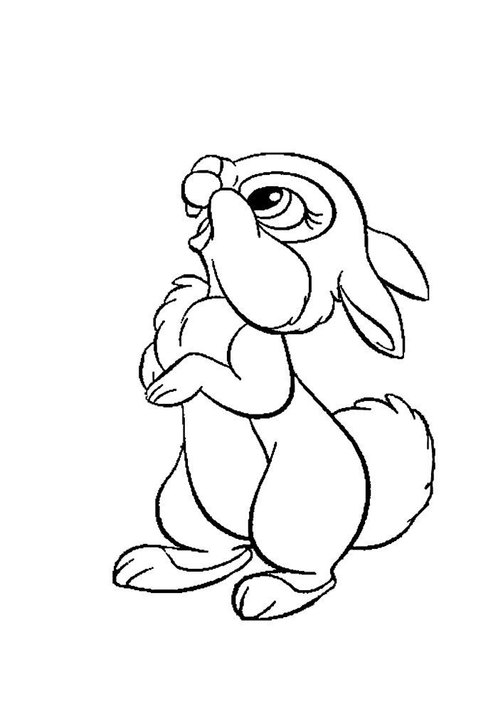 Surprised Hare-coloring book