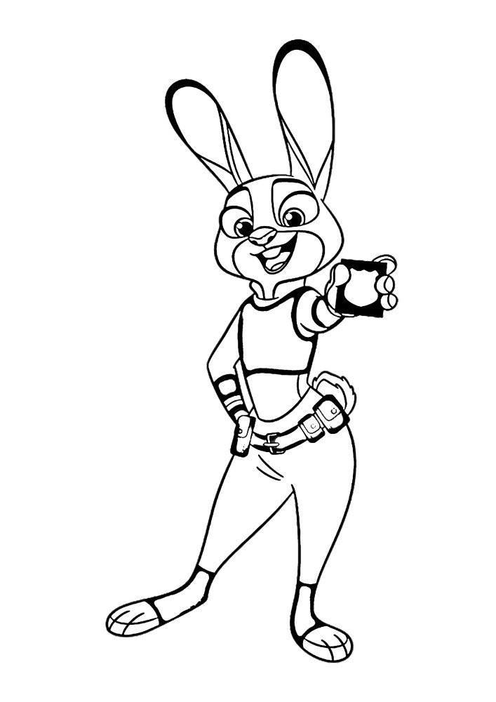 Another coloring of the rabbit, known for the cartoon 