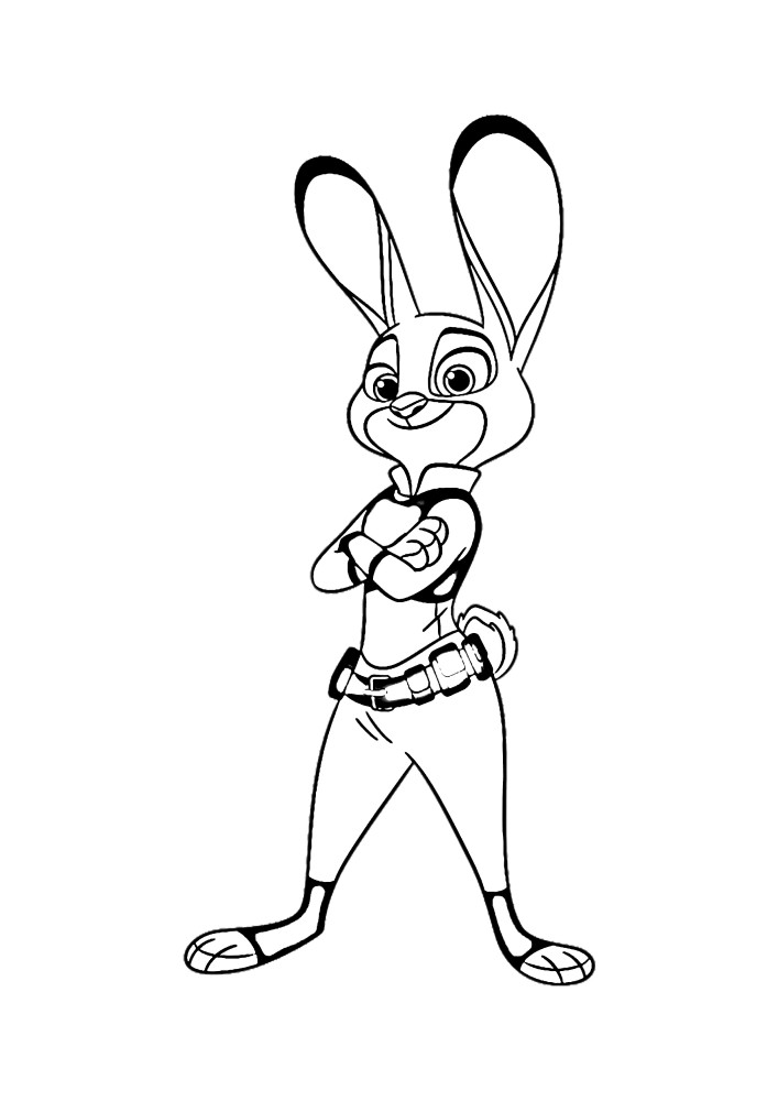 Otro conejo para colorear, conocido por la caricatura 