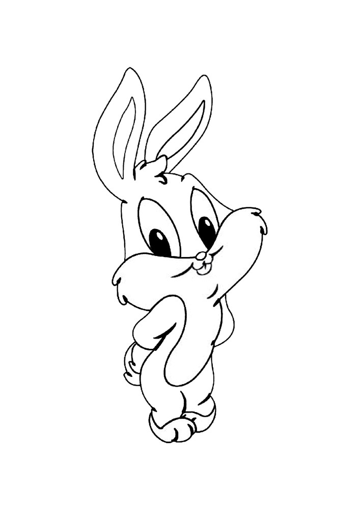 Malbuch Kaninchen aus dem Cartoon 