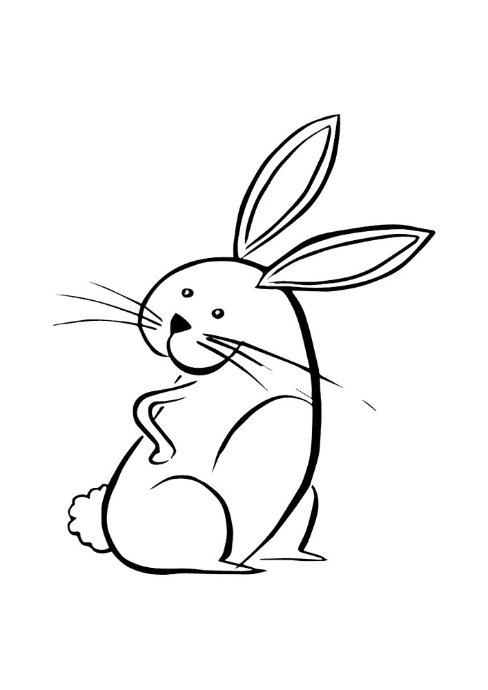 Раскраска кролика из мультфильма 