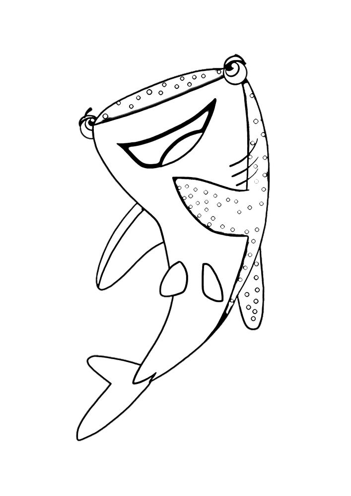 Requin-baleine du dessin animé