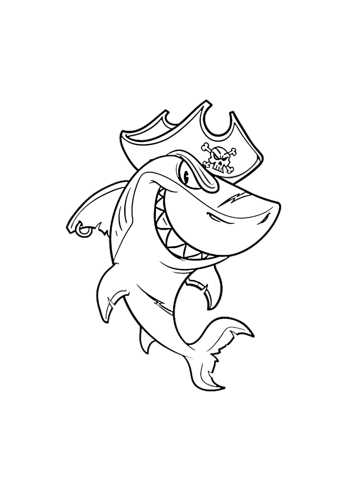 El tiburón salpica y salpica.