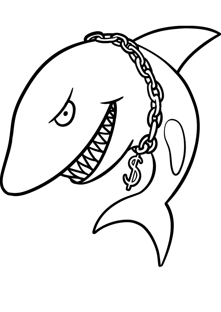 Tiburón de dibujos animados