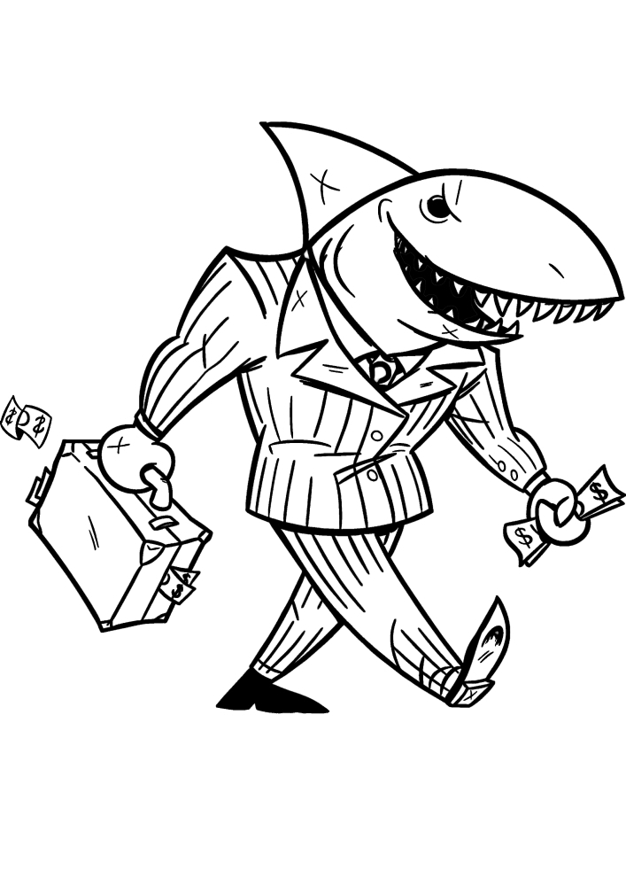 Shark-businessman