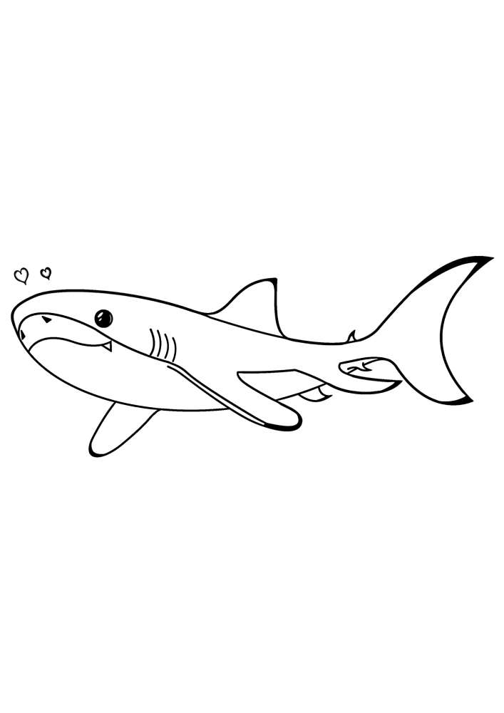 Colorear tiburón y patrón de pintura