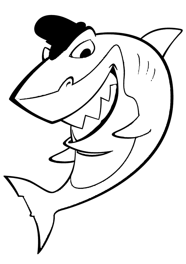 Shark with a hat