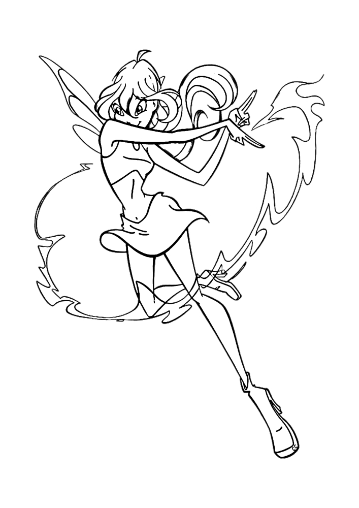 Bloom Lilas-mignon, belle fée, le personnage principal du dessin animé.