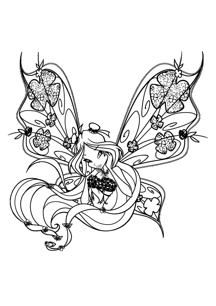 Bloom Sirenix-lindo, hermoso hada, el personaje principal de la historieta.