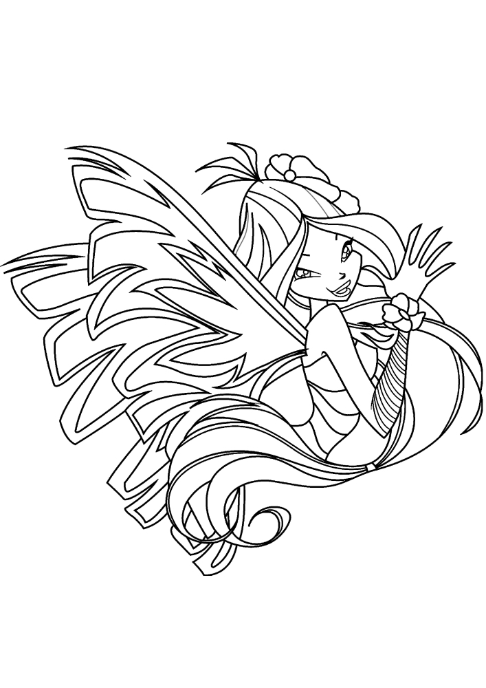 Bloom Sirenix-lindo, hermoso hada, el personaje principal de la historieta.