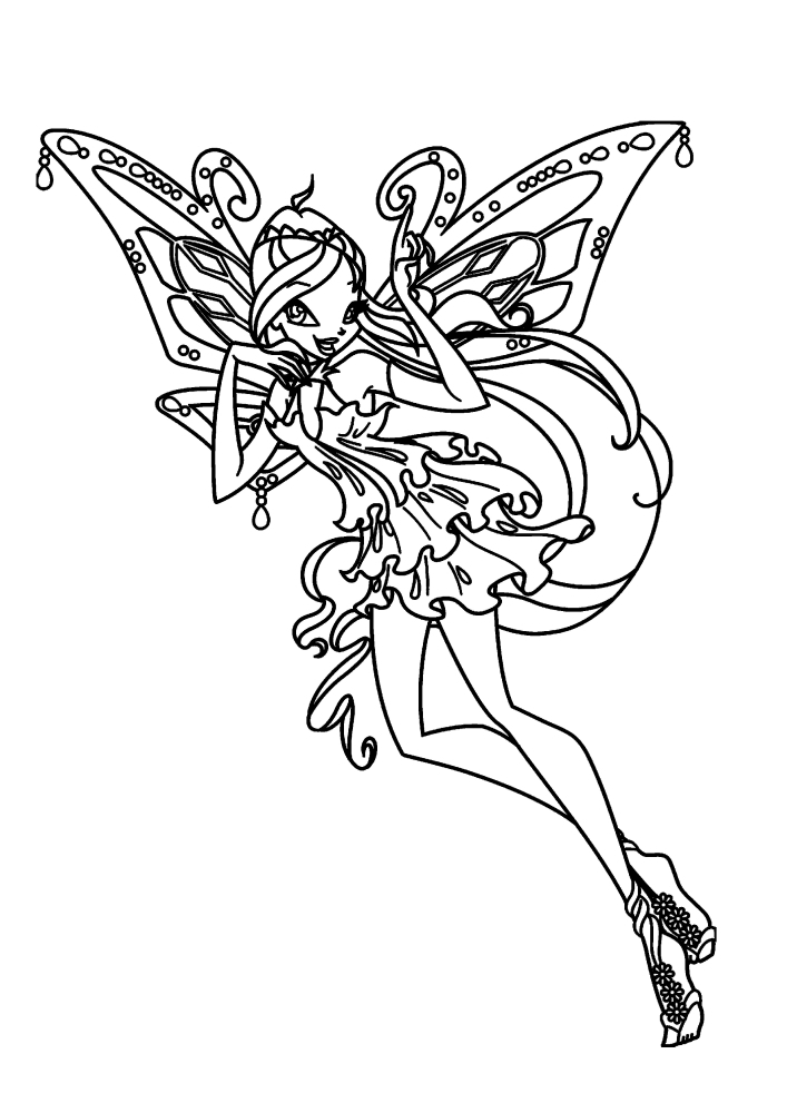 Fairy Bloom-coloring book for girls.