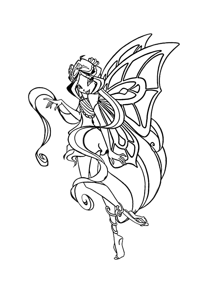 Flora Enchantix is a good and kind fairy and a great coloring book option for your Girl.