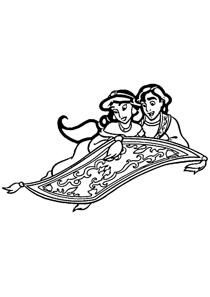 Princesa Jasmine - libro para colorear para niñas