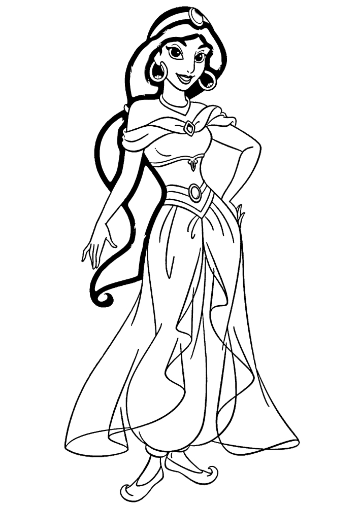 Princesse de combat Jasmine-livre de coloriage