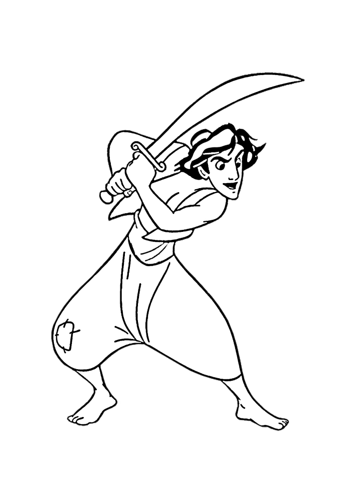 Courageux Aladdin peut vaincre n'importe quel personnage maléfique.