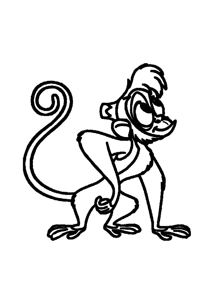Abu the Monkey-coloring book