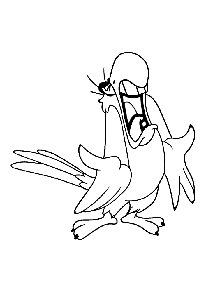 Попугай Яго - раскраска
