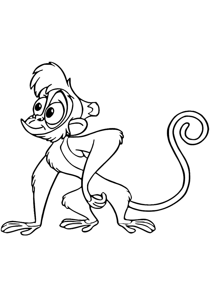 Coloring book from the cartoon Aladdin
