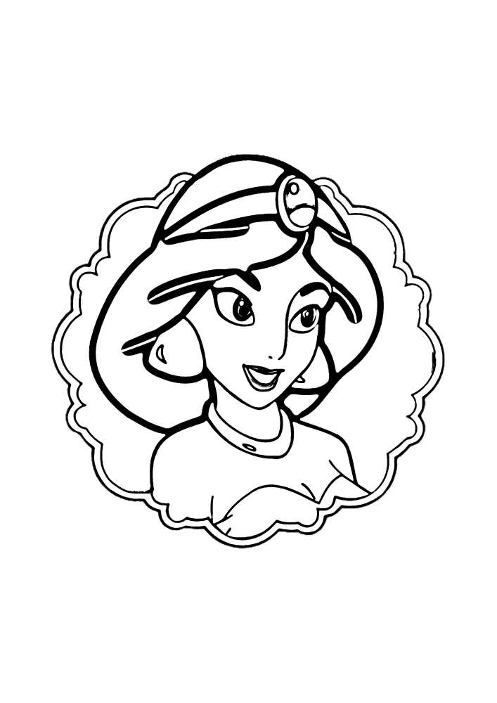 Jasmine et Aladdin-coloriage