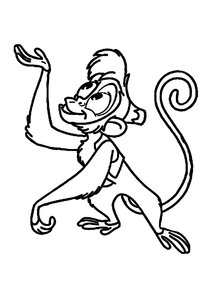 Abu the Monkey-coloring book