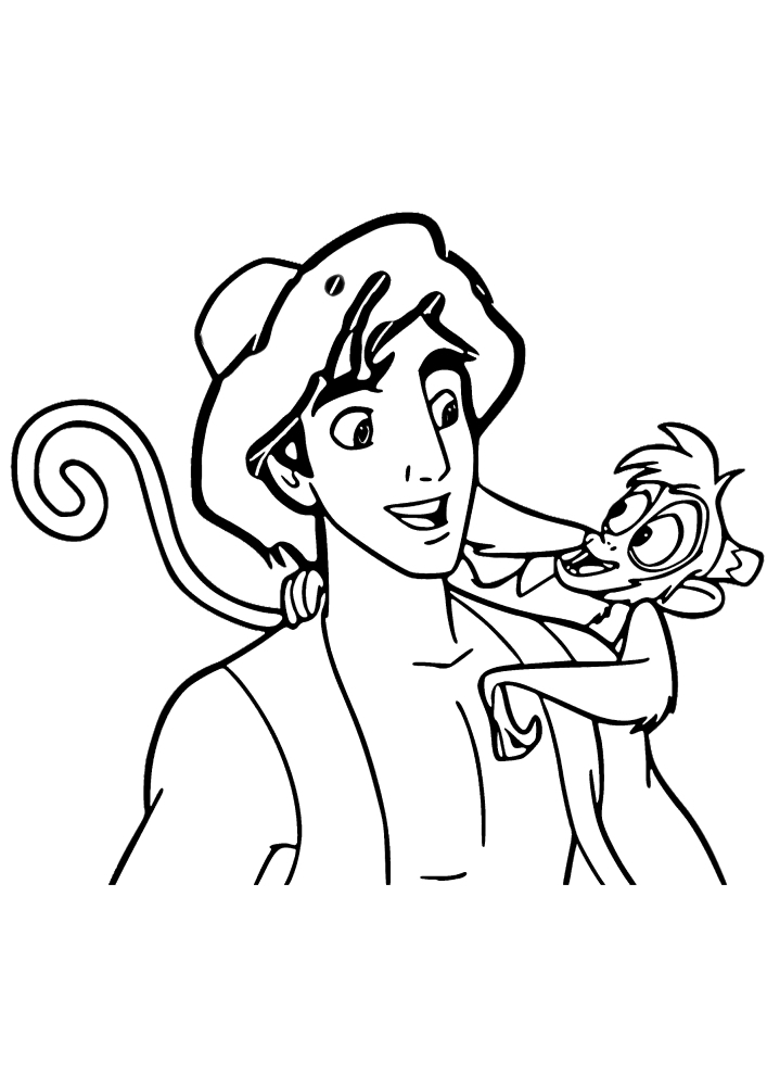 Aladdin - ausmalbild
