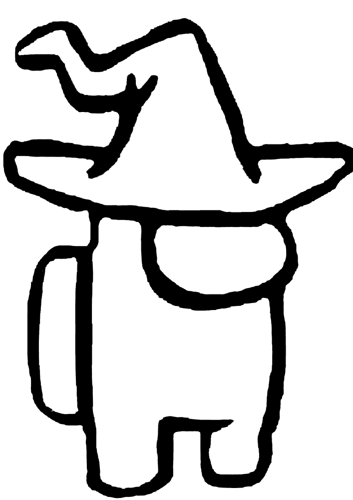 A character in a sorcerer's costume