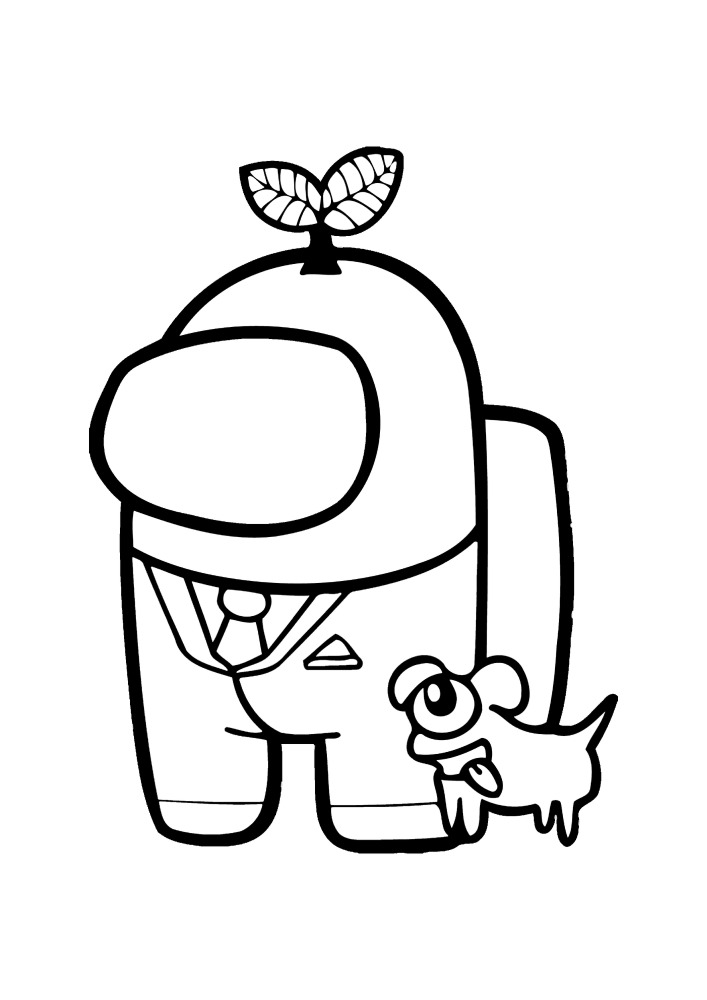 The Big Boss And His Dog Razukraski Com - robot boss brawl stars dibujo colorear