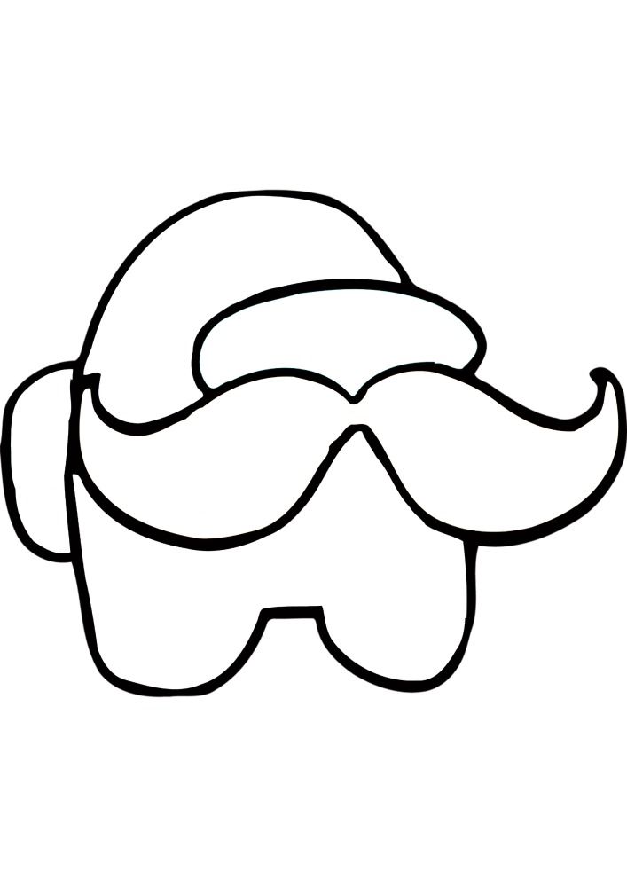 Astronaut mit langem Schnurrbart