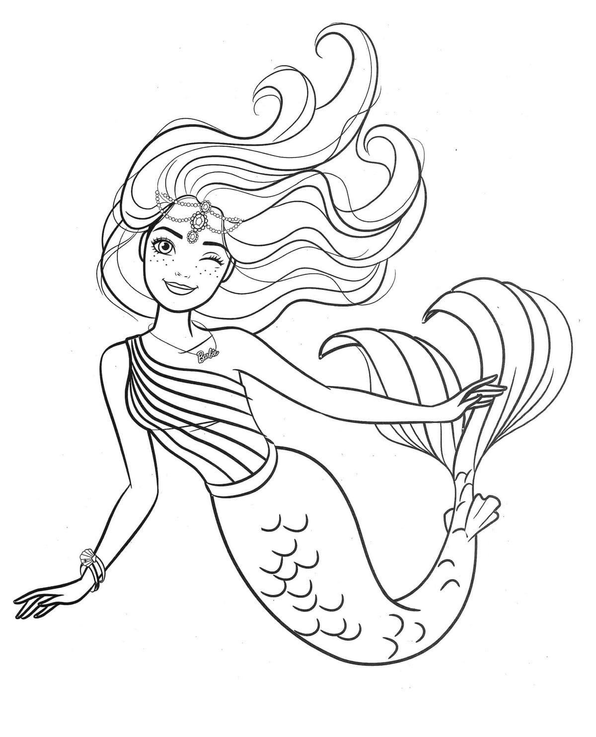 Coloring Pages Barbie Doll Print Free