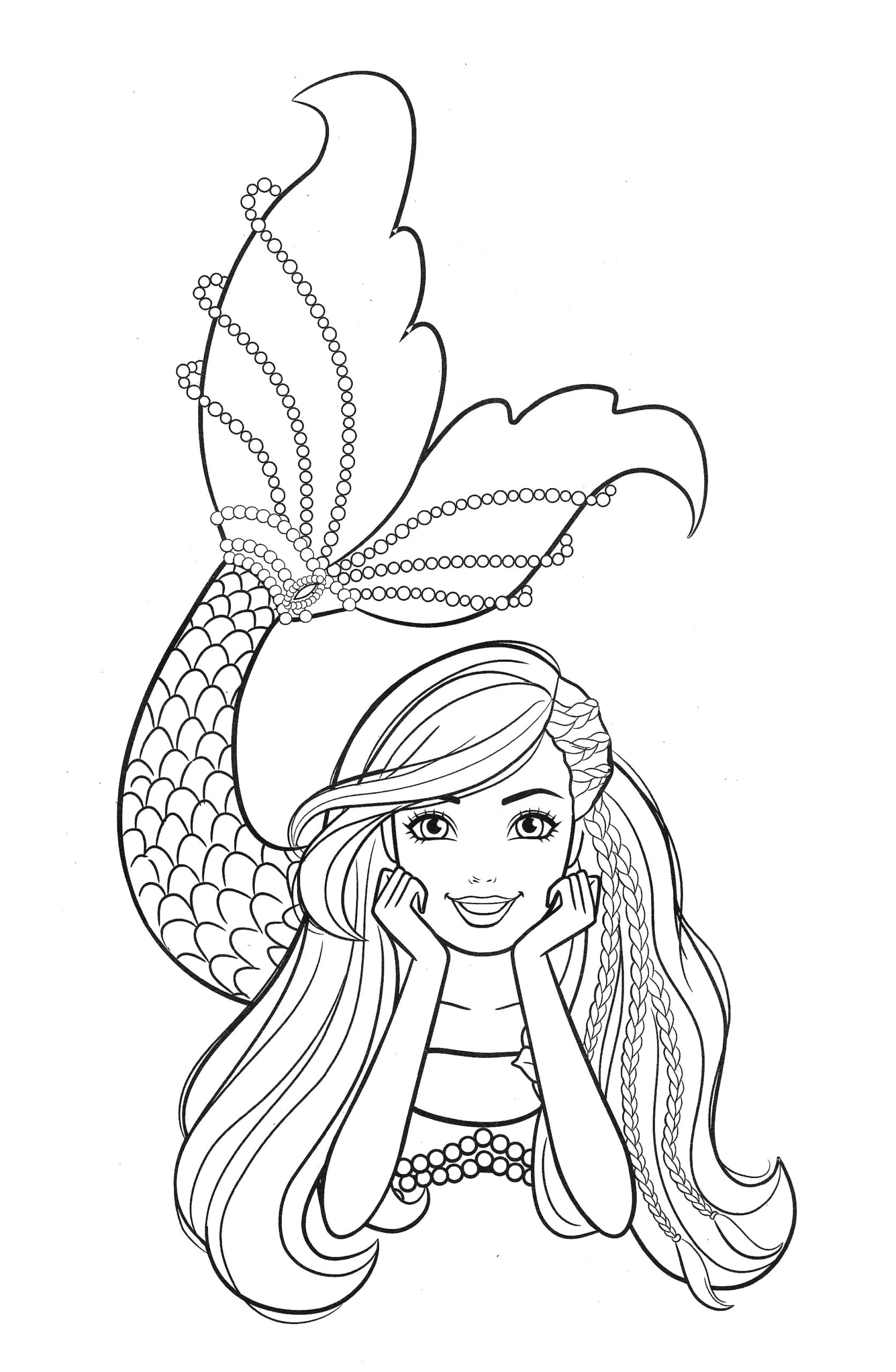 Coloring page Barbie Mermaid The Little Mermaid for girls