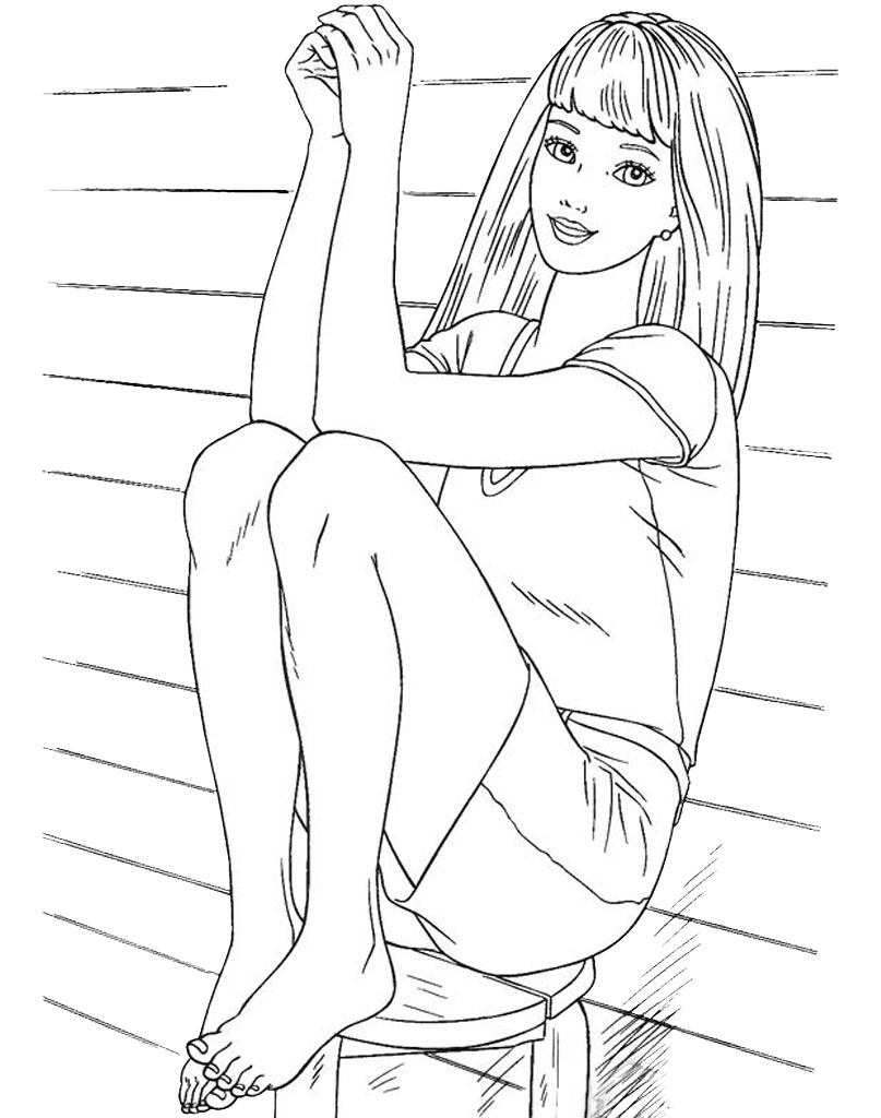 Coloring page Barbie Girl