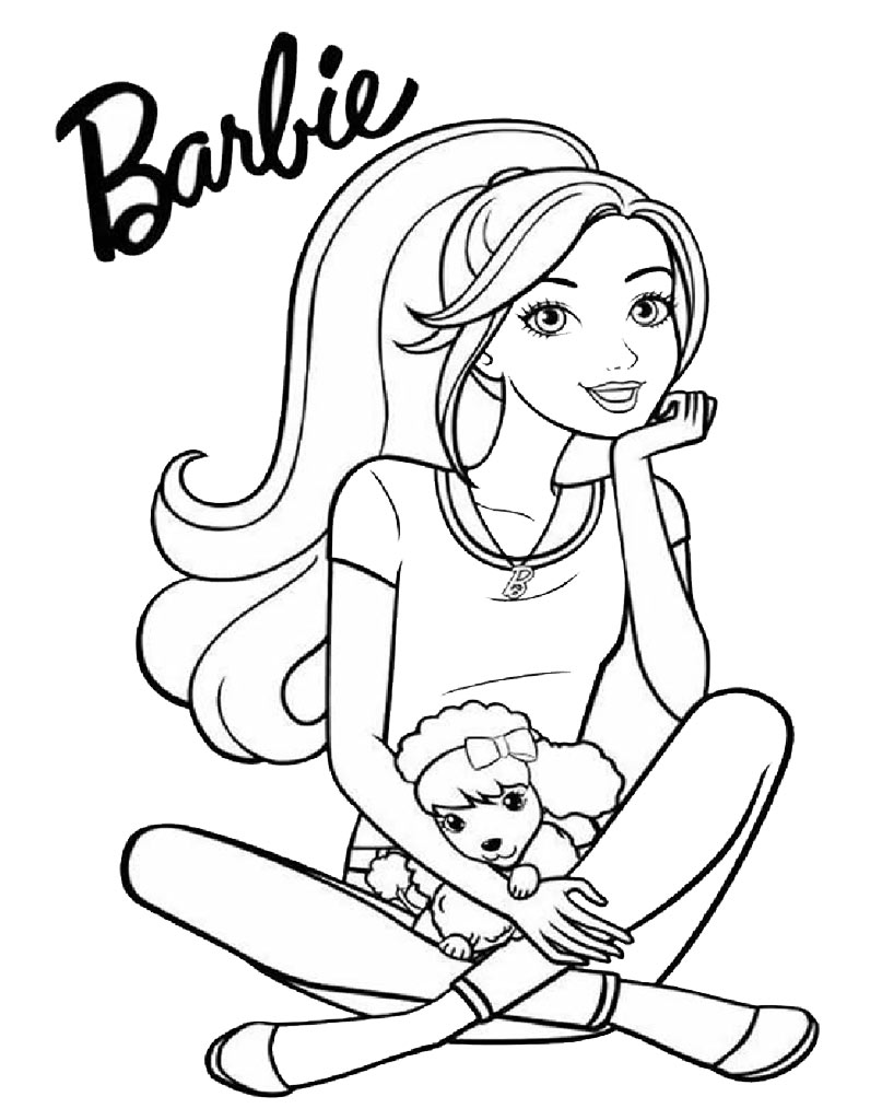 Раскраска Барби Кукла Для девочек