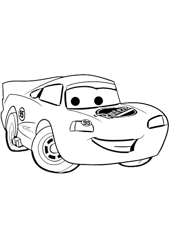 Version pour enfants de la voiture de course Lightning McQueen