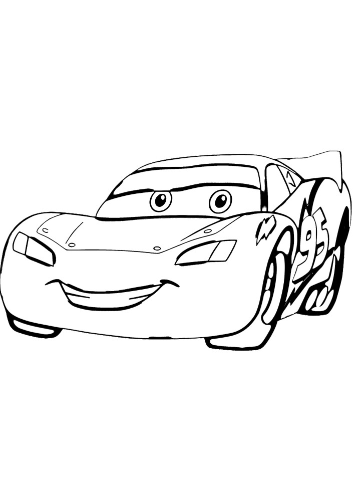Children's coloring book cars