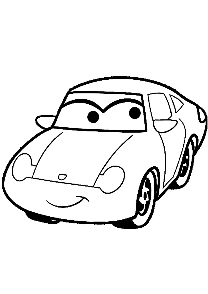 Children's coloring book cars for kids