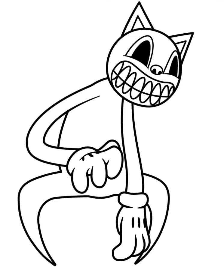 Ausmalbild Cartoon Cat Für Kinder