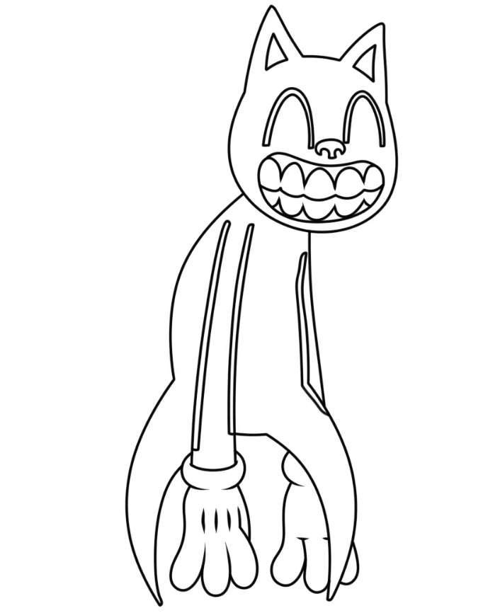 Coloring page Cartoon Cat In full growth
