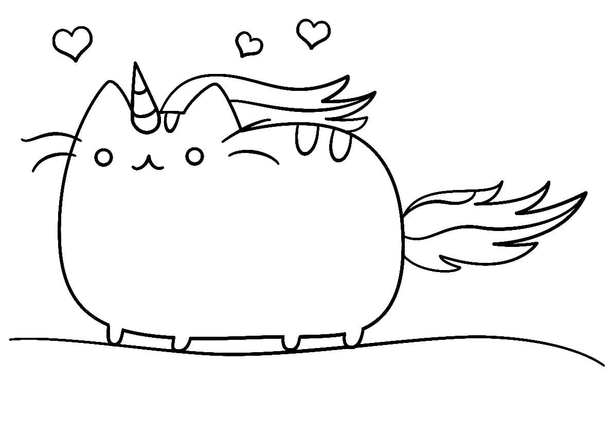 Ausmalbild Einhorn-Katze Nyan Cat
