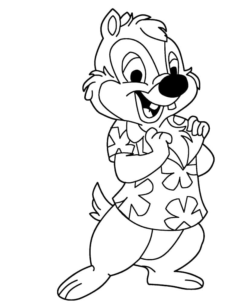 Coloring page Chip and Dale Dale