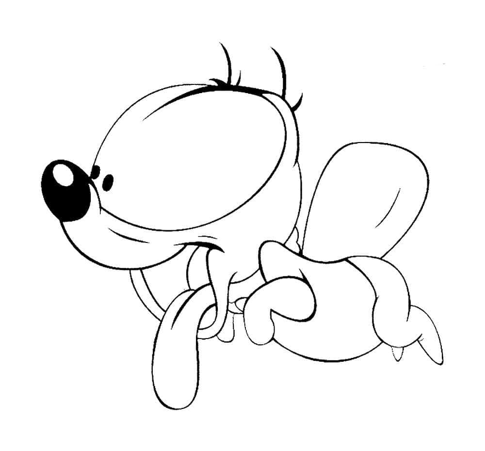 Coloring page Chip and Dale Zipper the Fly