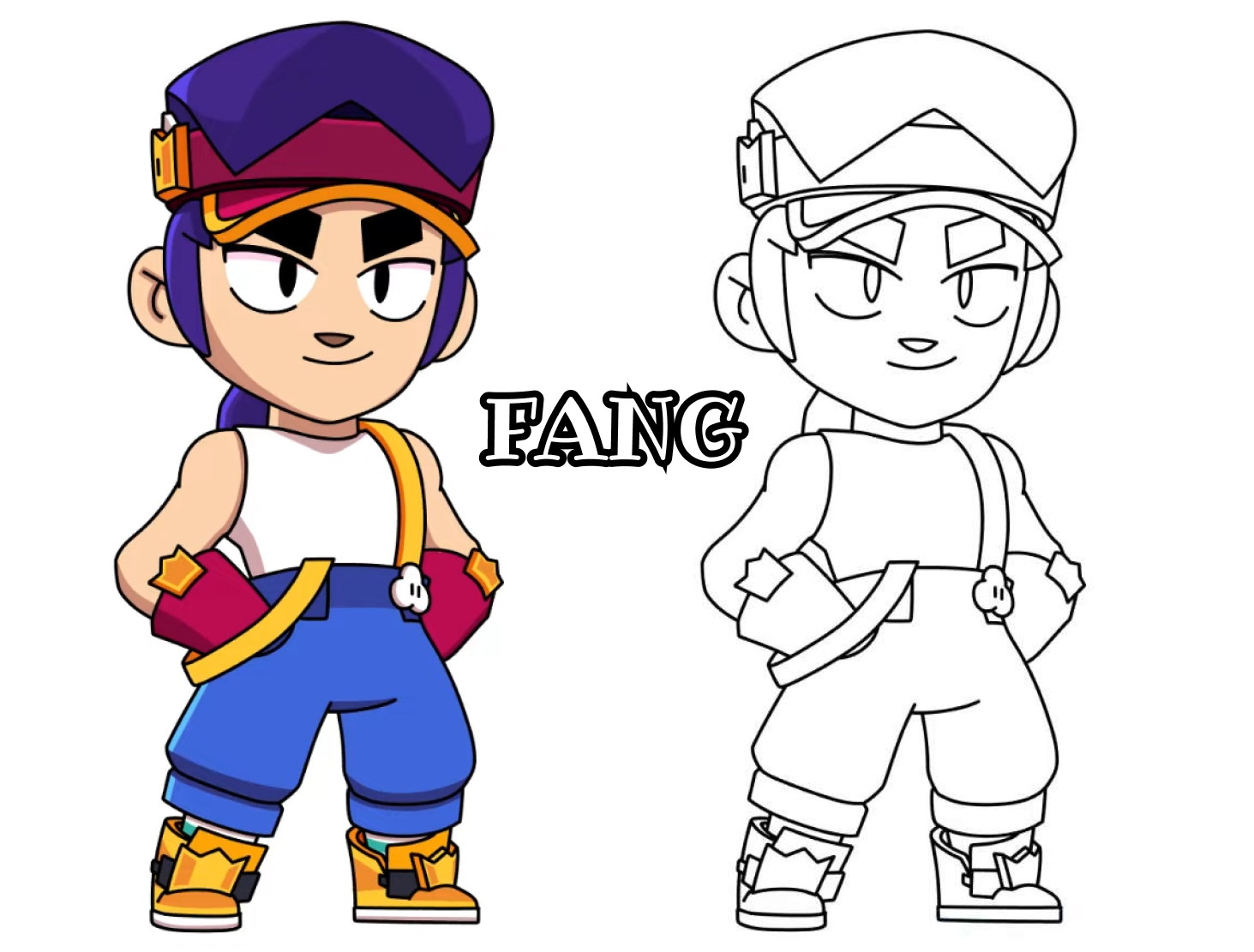 Brawl Stars Fang Coloring Pages - Print Free.