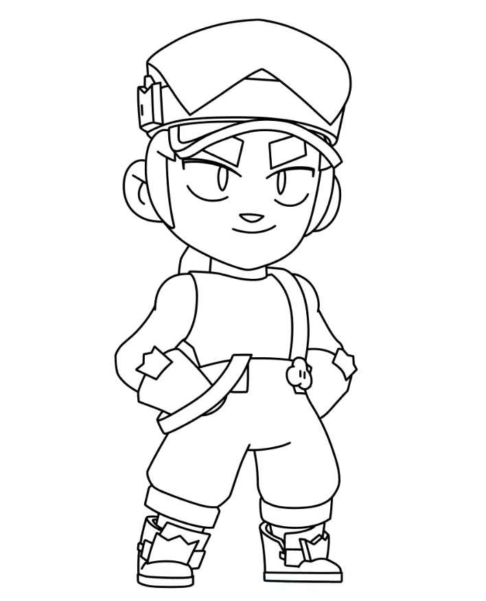 Coloring page Brawl Stars Fang For fans of the game