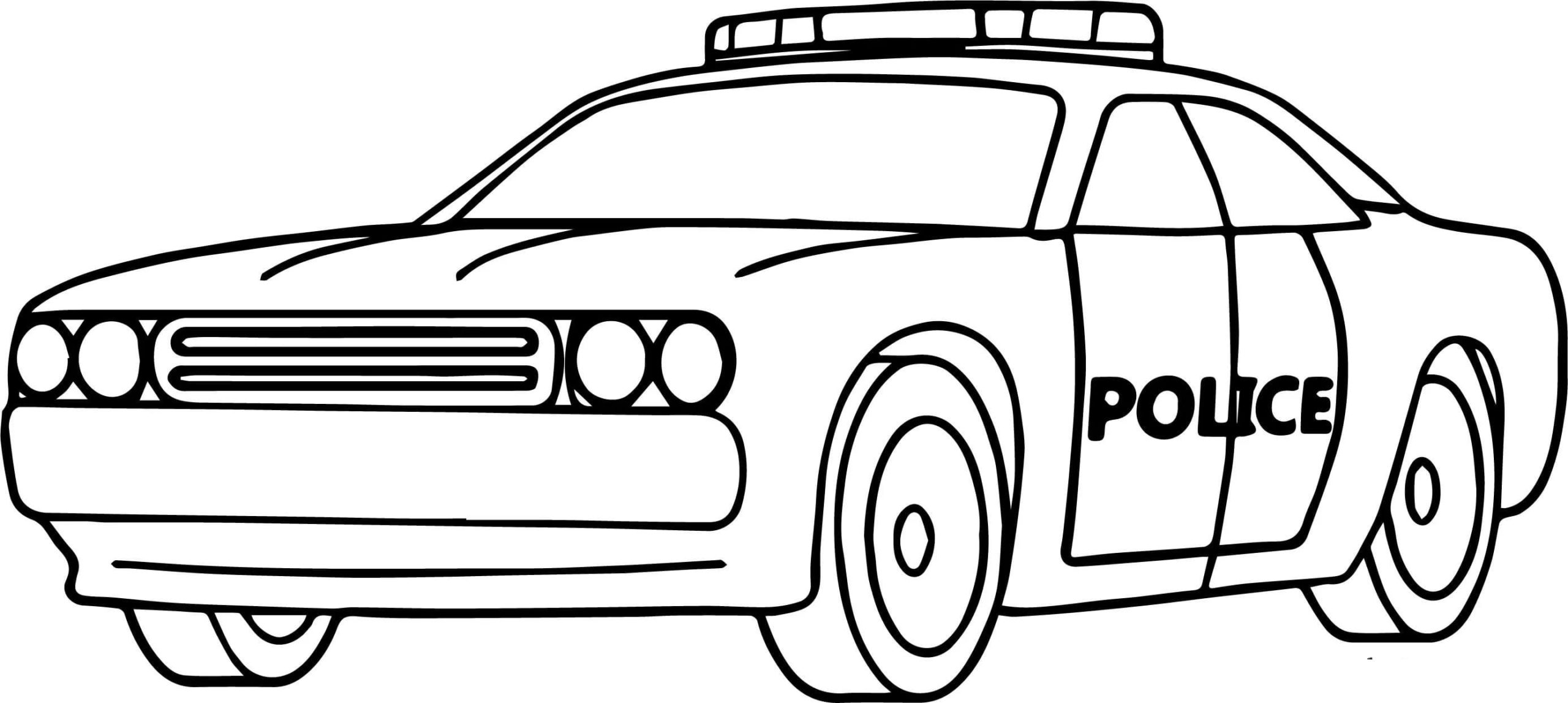 Coloring Pages Police car Print Free