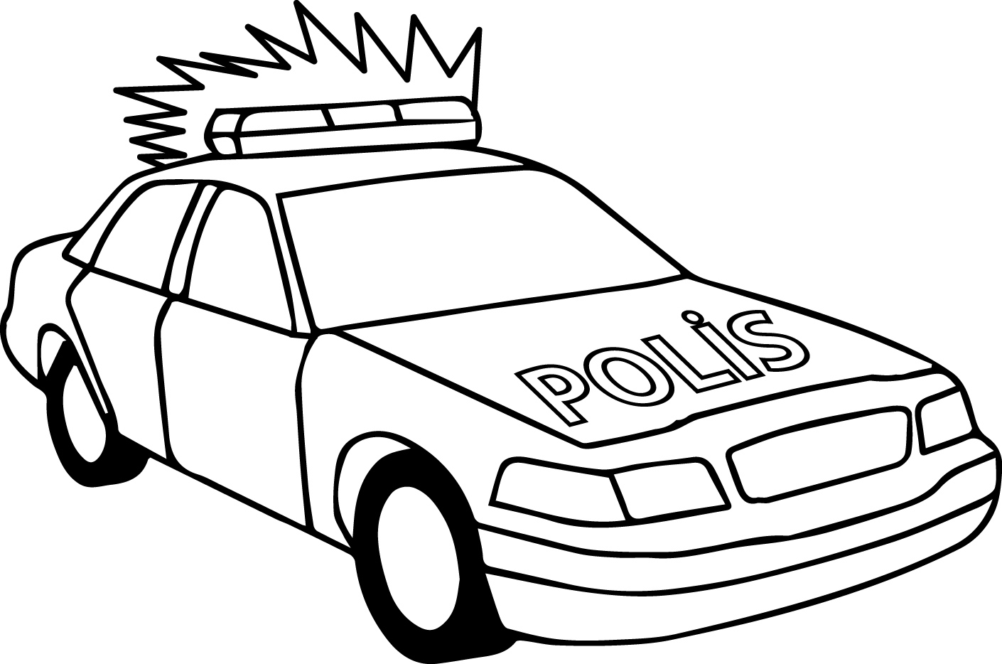 Раскраска Полицейская машина Полицейская машина для маленьких мальчиков