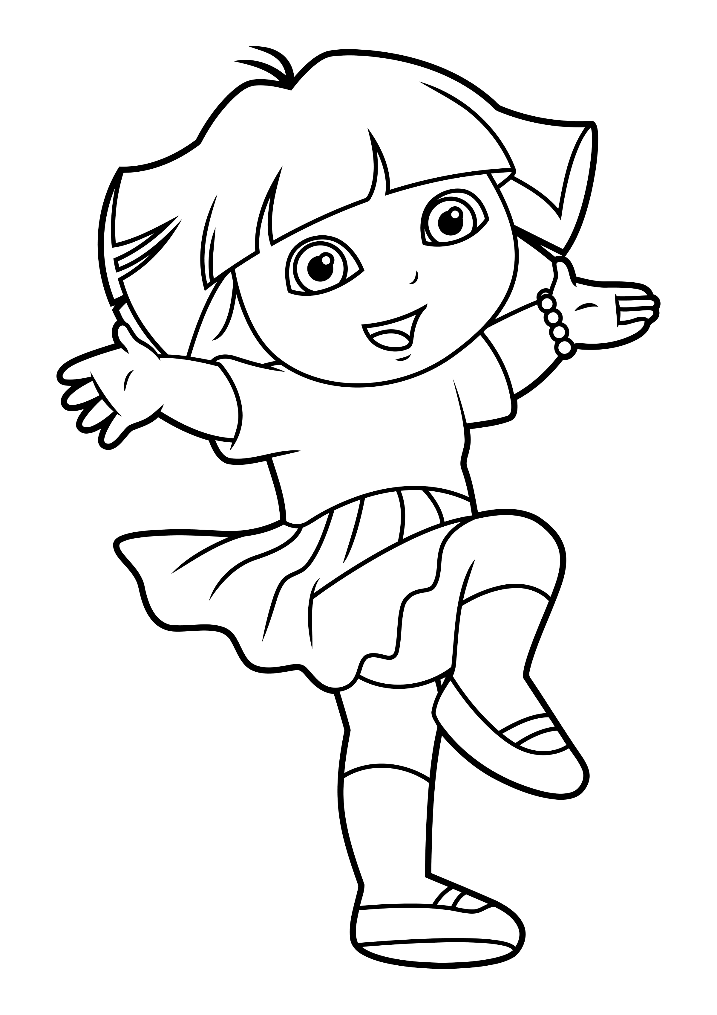 Coloring Pages Merry Dora Print Free