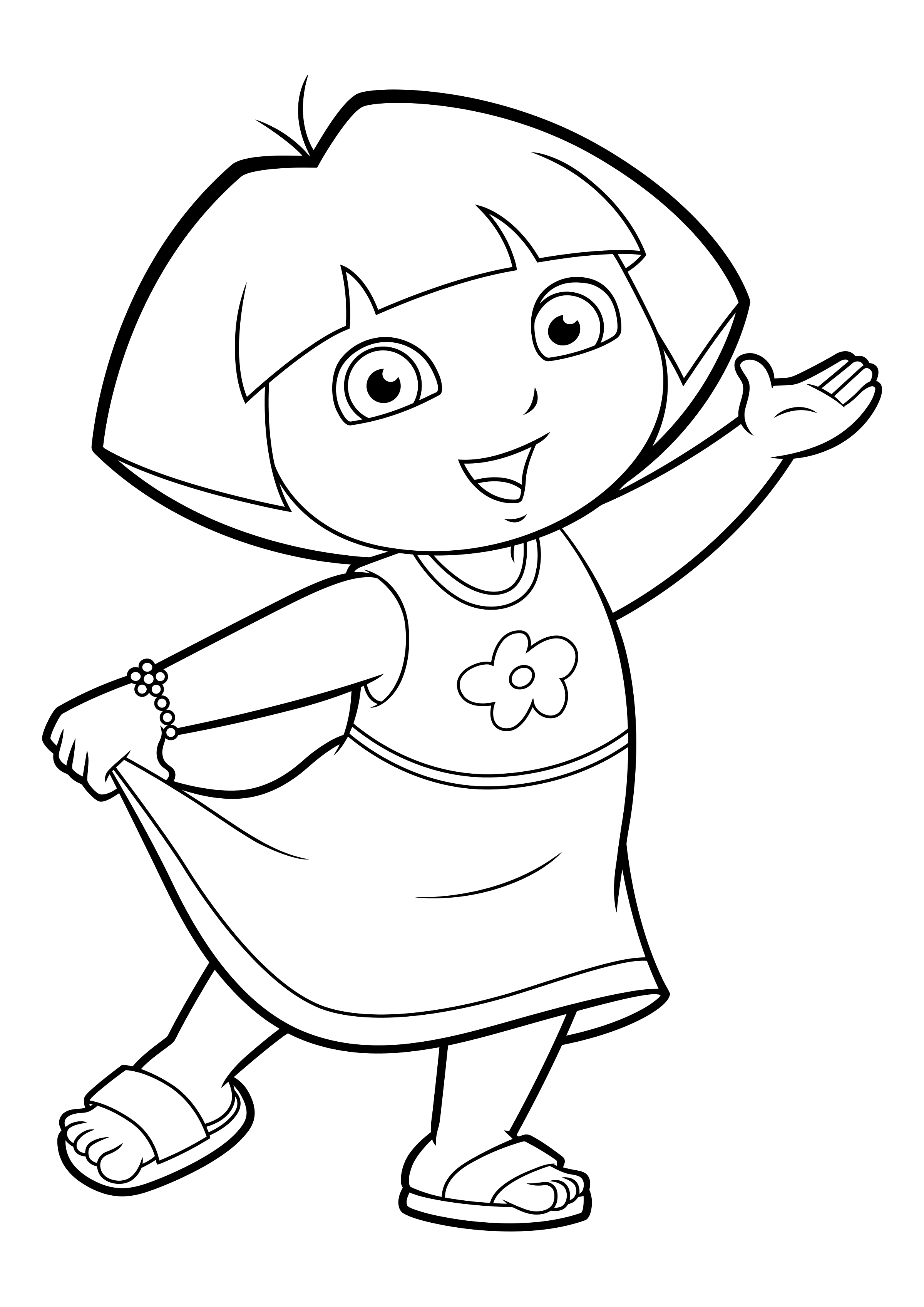 Ausmalbild Dora the Explorer Dora