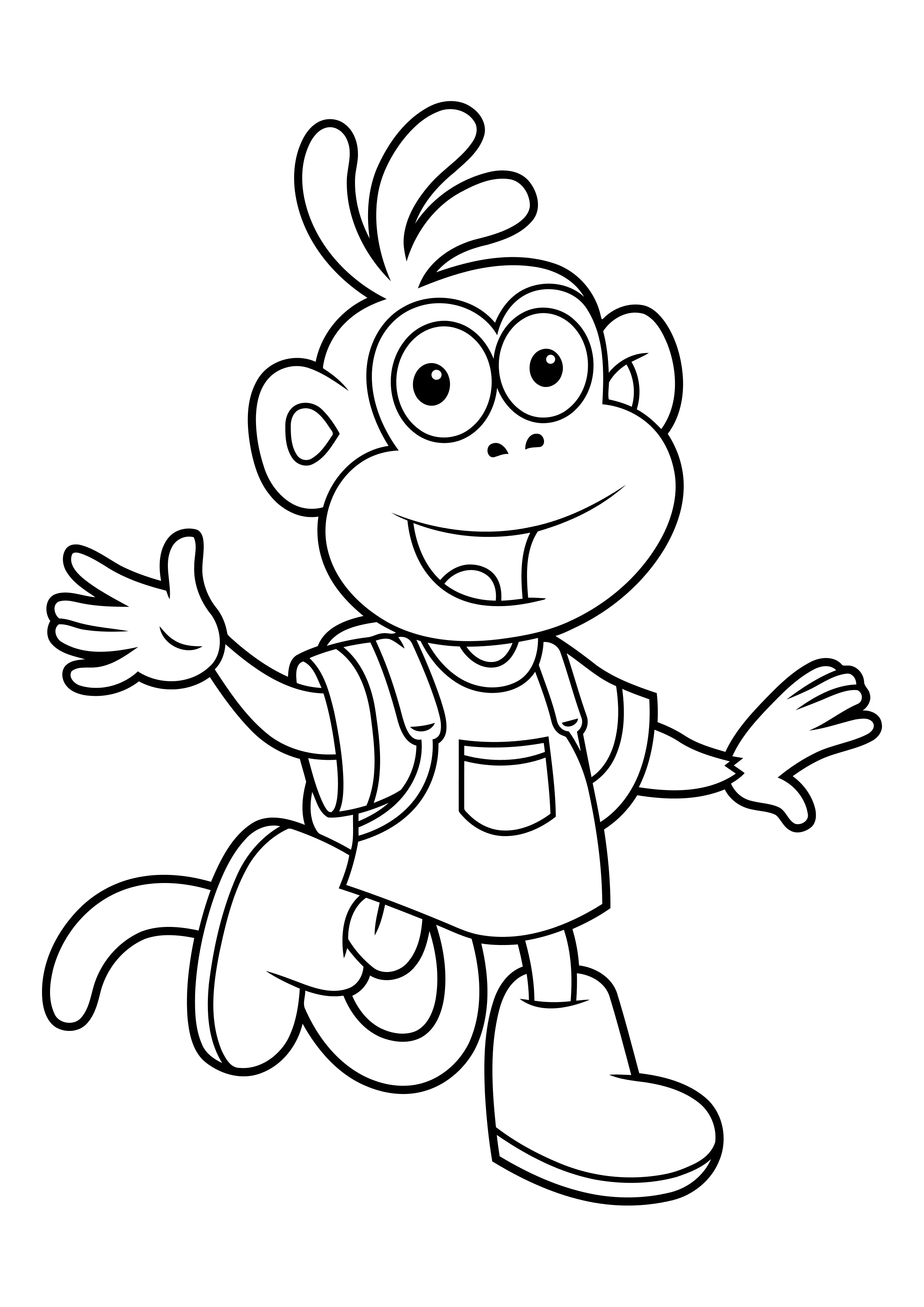 Coloring page Dora the Explorer Boots