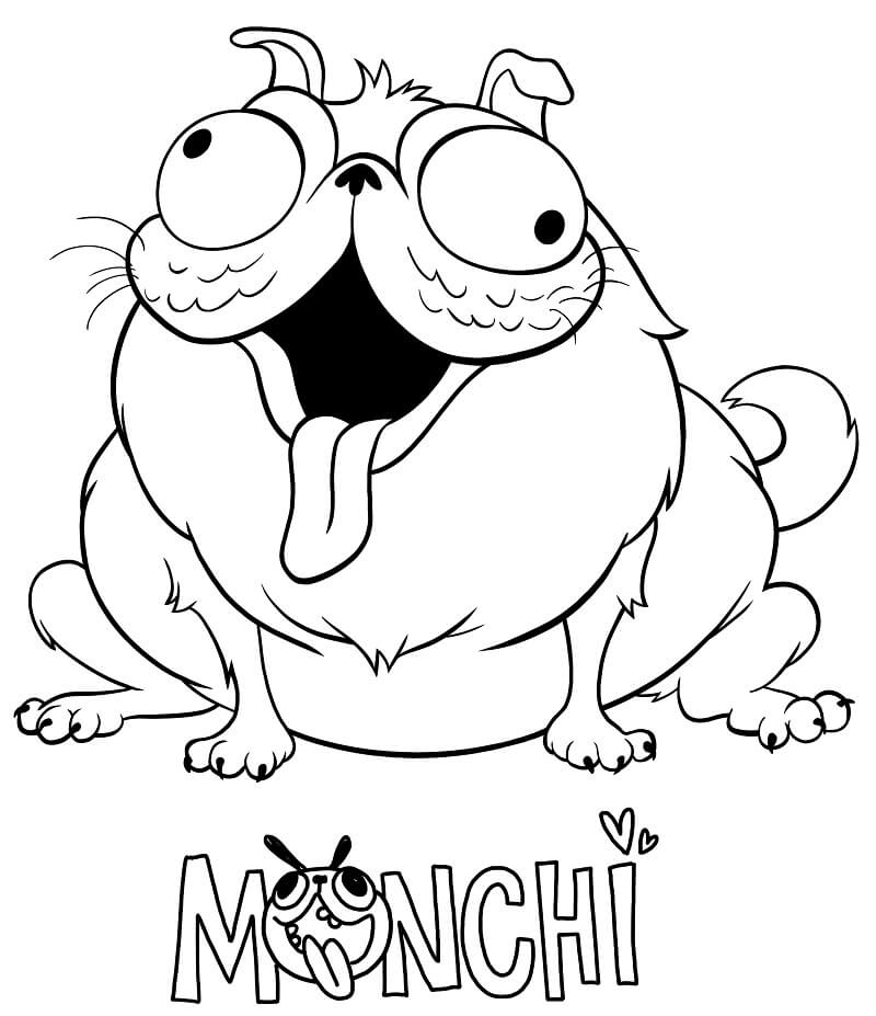 Coloring page The Mitchells vs the Machines Monchi the dog