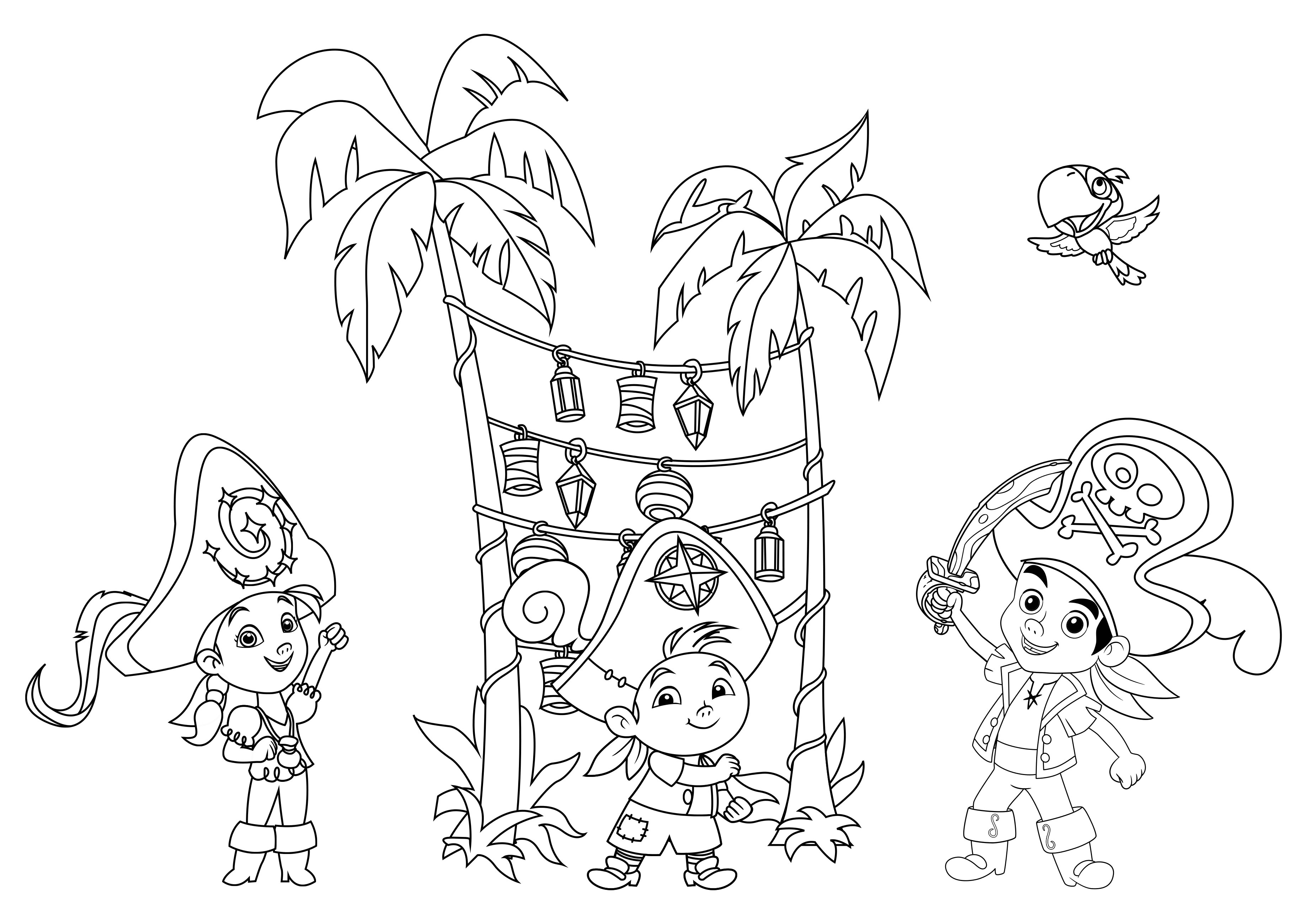 Coloring page Jake and the Never Land Pirates Pirates for Kids