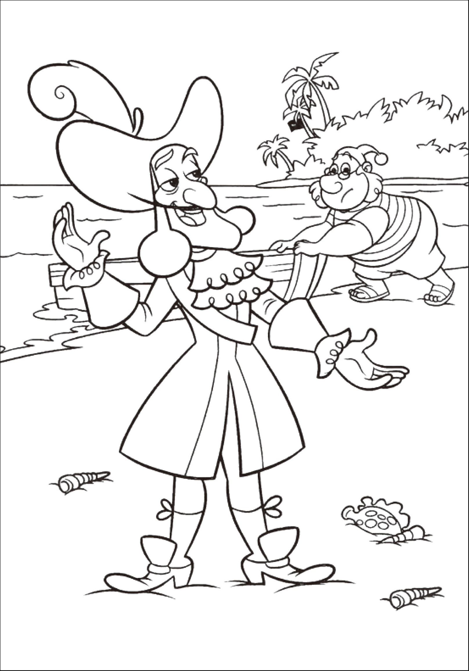 Coloring page Jake and the Never Land Pirates Pirates have sailed to the island